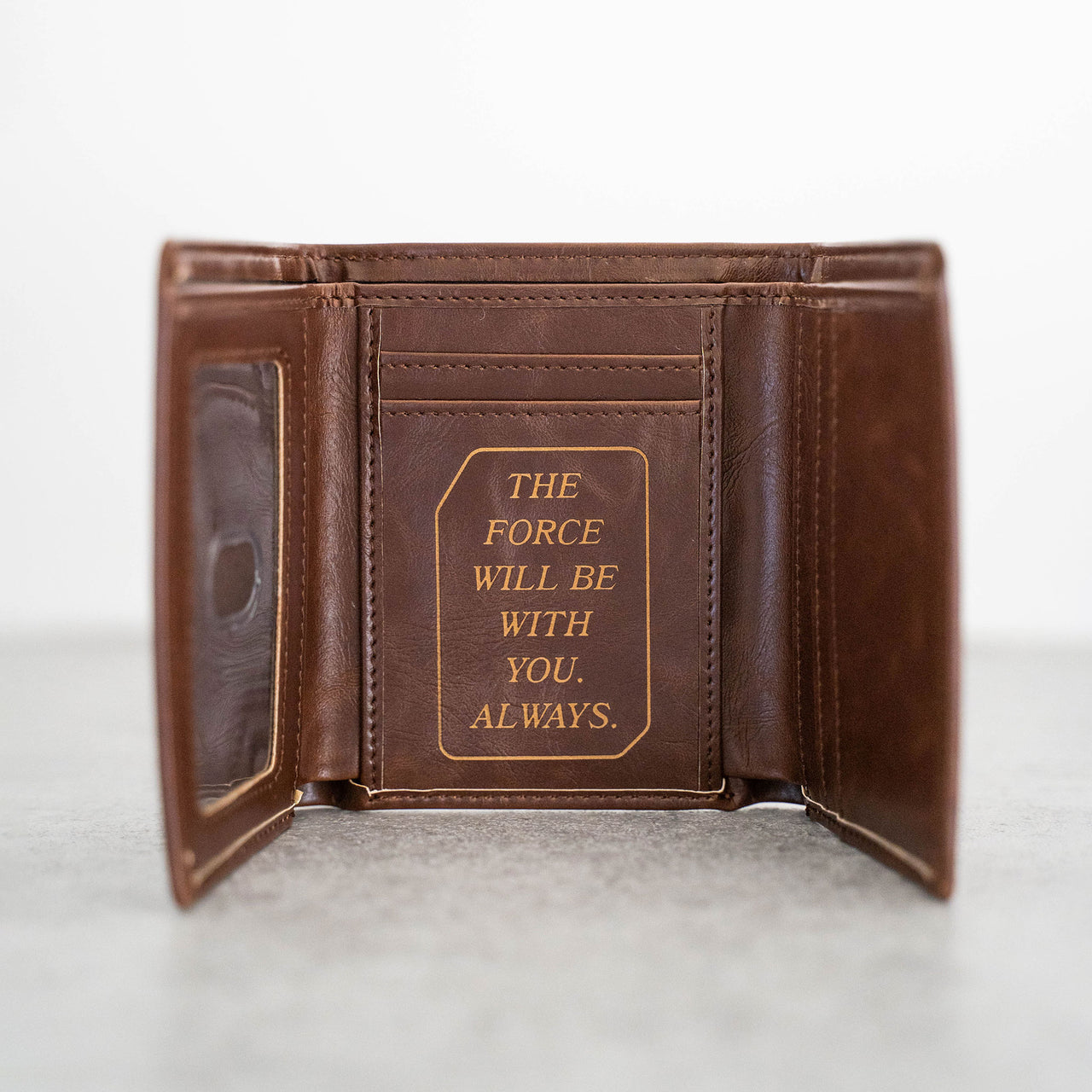 THE FORCE WILL BE WITH YOU | Tri-Fold Leather Wallet